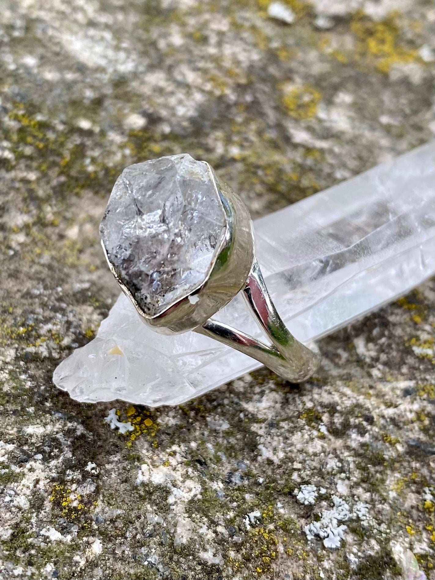 Ring Herkimer diamant 19,0