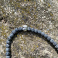 Lavasten grå Armband 5 mm med Buddhapärla