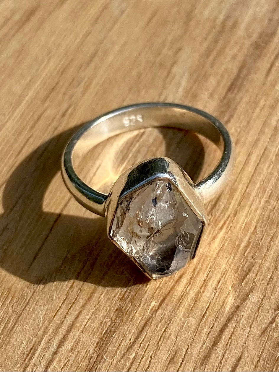 Ring Herkimer diamant 17,0