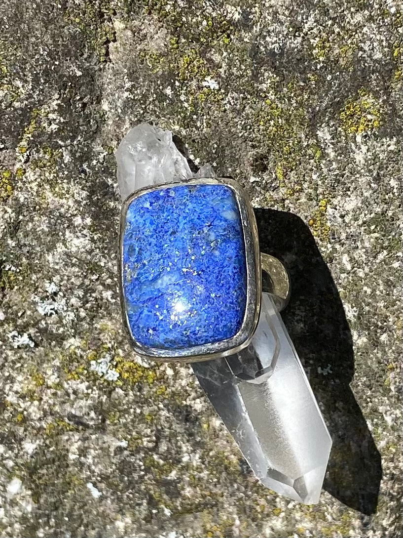 Ring Lapis Lazuli Rektangulär