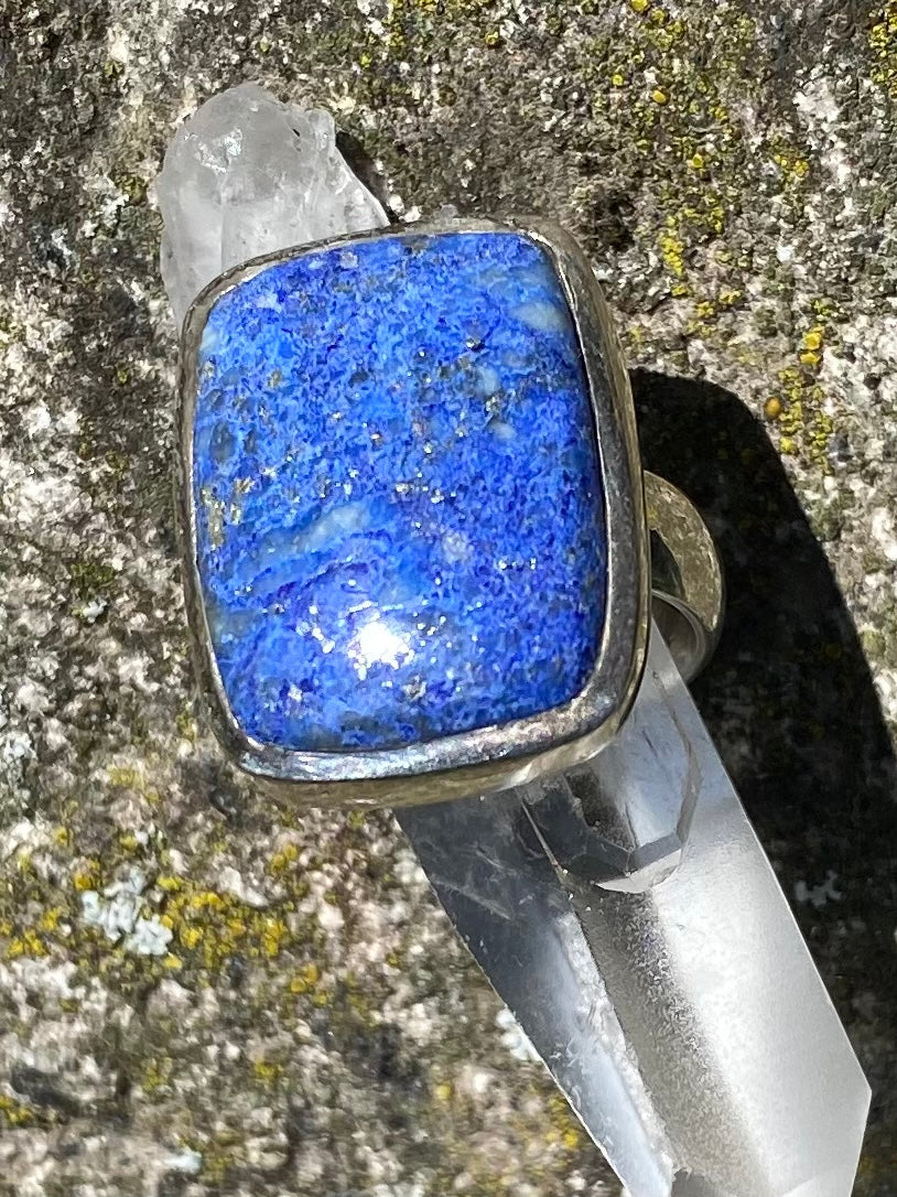 Ring Lapis Lazuli Rektangulär