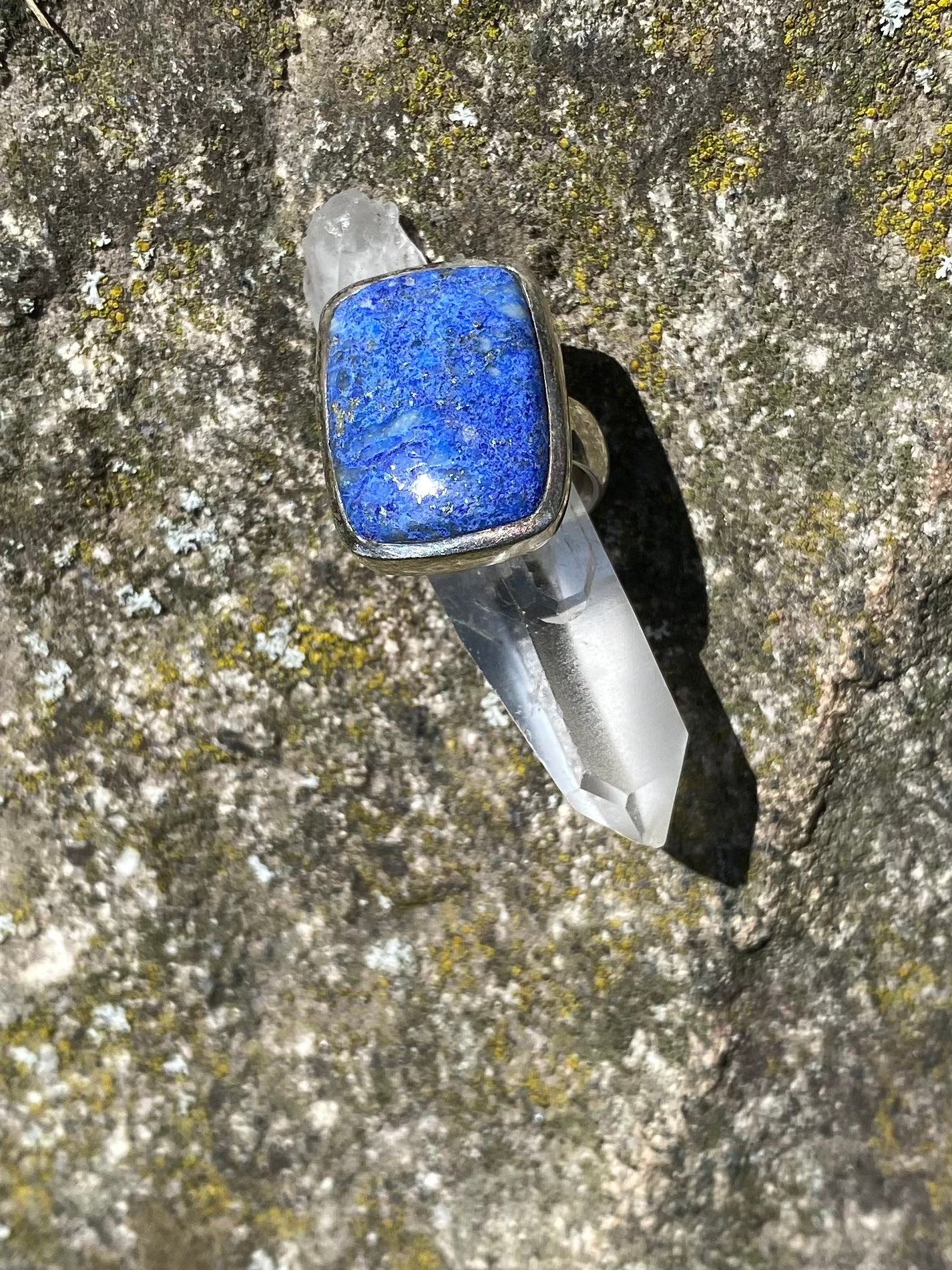 Ring Lapis Lazuli Rektangulär