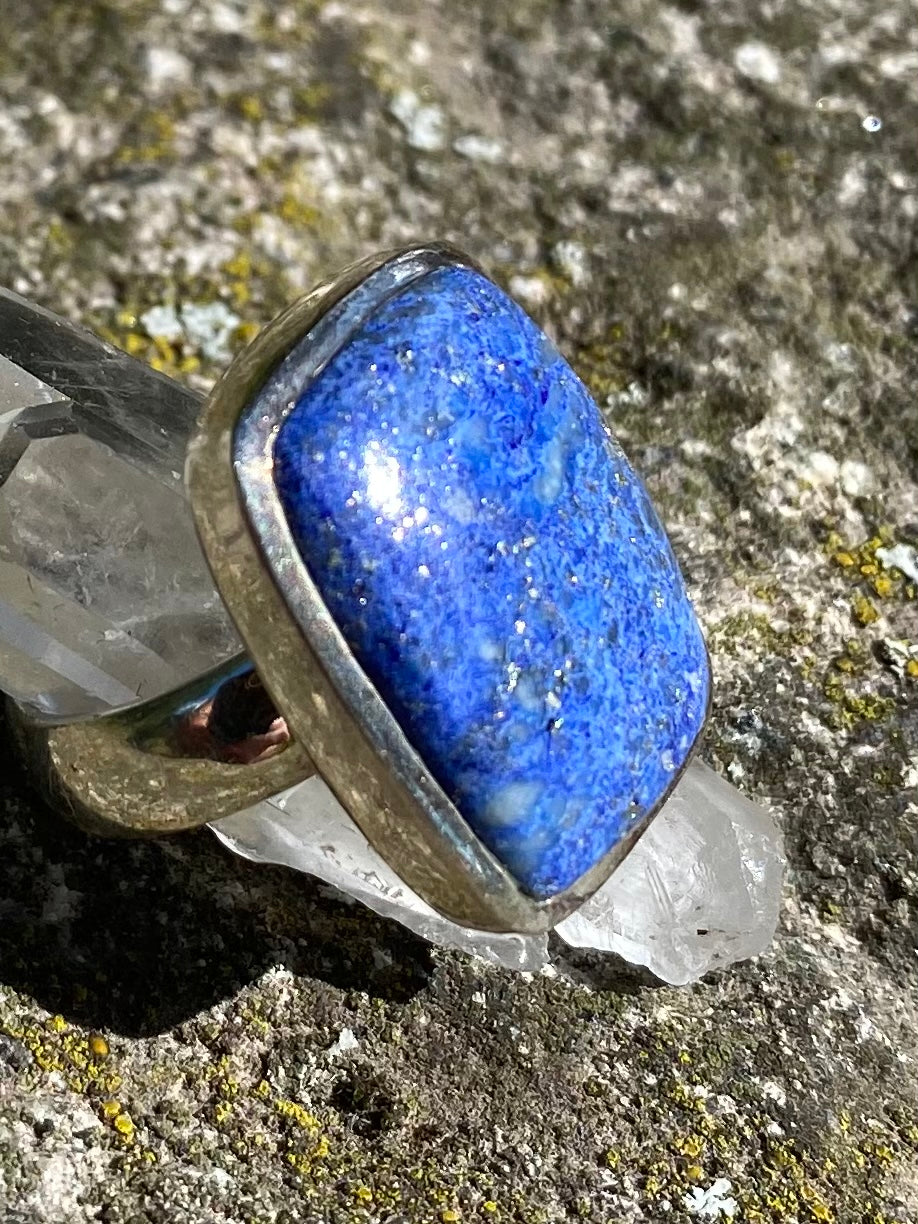 Ring Lapis Lazuli Rektangulär